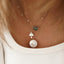 Oh My Heart necklace - Black Mother of Pearl