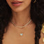 Oh My Heart necklace - Mint Cat's Eye