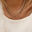 Teardrop Tennis Necklace- Clear/gold - 15.5 inch