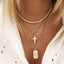 Tennis Necklace- White Opal - 16 Inch