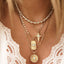 Radiant Coin Pendant - White Opal