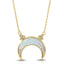 Titania Crescent Necklace - Opal Glitter Glass