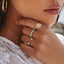 Sculpted Gemstone Ring - Mint Cat's Eye