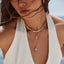 Starlight Burst Necklace - White Cat's Eye