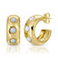 Chunky Stone Hoops- White Opal