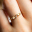 Starry Sky Stacking Ring - Moonstone and Opal
