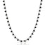 Teardrop Tennis Necklace- Black/Silver - 15.5 inch