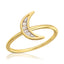 Crescent Baguette Ring
