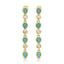 Teardrop Tennis Drop Earring- Turquoise
