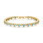 Teardrop Tennis Bracelet- Turquoise/Gold
