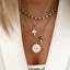Starry Shroom Charm Necklace - Black Mother of Pearl