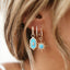 Starburst Mini Hoops - Turquoise/Rhodium Silver