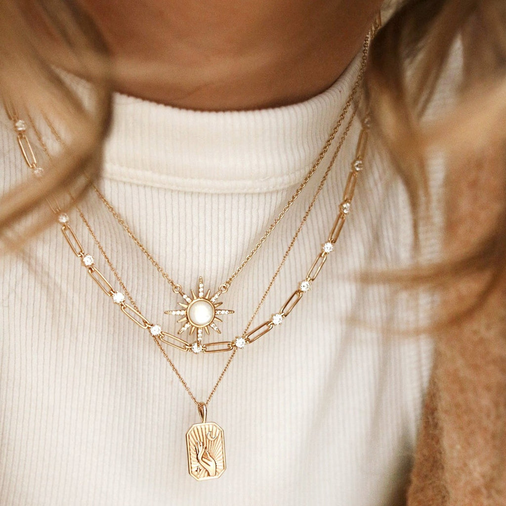 Sparkle Link Necklace - Gold