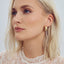 Chunky Stone Hoops- Mother of Pearl