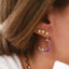 La Lune Earrings - Amethyst