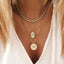 Radiant Coin Pendant - Blue Opal