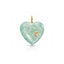 Gemstone Puffy Heart Charm - Amazonite