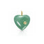 Gemstone Puffy Heart Charm - Green Aventurine