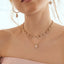 Gemstone Starburst Necklace - Pink Mother of Pearl Shell