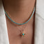 Tennis Necklace- Blue Opal - 16 Inch