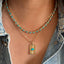 Teardrop Tennis Necklace- Blue Opal - 15.5 Inch