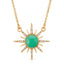 Gemstone Starburst Necklace - Chrysoprase