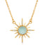 Gemstone Starburst Necklace - Mint Cat's Eye