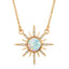 Gemstone Starburst Necklace - White Opal