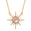 Gemstone Starburst Necklace - Pink Mother of Pearl Shell