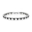 Teardrop Tennis Bracelet- Black/Rhodium Silver