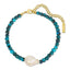 Sofia Baroque Pearl Beaded Bracelet - Blue Apatite