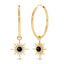 Starburst Hoops - Black Onyx