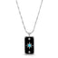 Starman Pendant- Black Onyx/Turquoise - Rhodium Silver