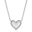 Oh My Heart necklace - Mother of Pearl/Silver