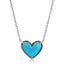 Oh My Heart necklace - Turquoise/Silver