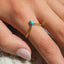 Gem Drop Textured Stacking Ring - Turquoise
