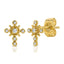 Gothic Cross Studs - CZ