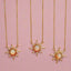 Gemstone Starburst Necklace - Pink Mother of Pearl Shell