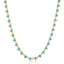 Teardrop Tennis Necklace- Turquoise/gold - 18 inch