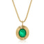 Saturn Pendant - Green Mother of Pearl/Gold