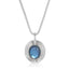 Saturn Pendant - Blue Mother of Pearl/Silver