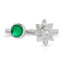 Supernova Shooting Star Ring - Green Mother of Pearl/Silver