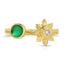 Supernova Shooting Star Ring - Green Mother of Pearl/Gold