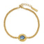 Saturn Bracelet - Blue Mother of Pearl/Gold