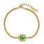 Saturn Bracelet - Green Mother of Pearl/Gold