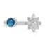 Supernova Shooting Star Ring - Blue Mother of Pearl/Silver