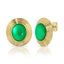 Saturn Statement Earrings - Green Mother of Pearl/Gold