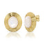 Saturn Statement Earrings - Mother of Pearl/Gold