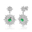 Supernova Drop Earring - Green Mother of Pearl/Silver