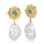 Supernova Baroque Pearl Drop Earring - Blue Mother of Pearl